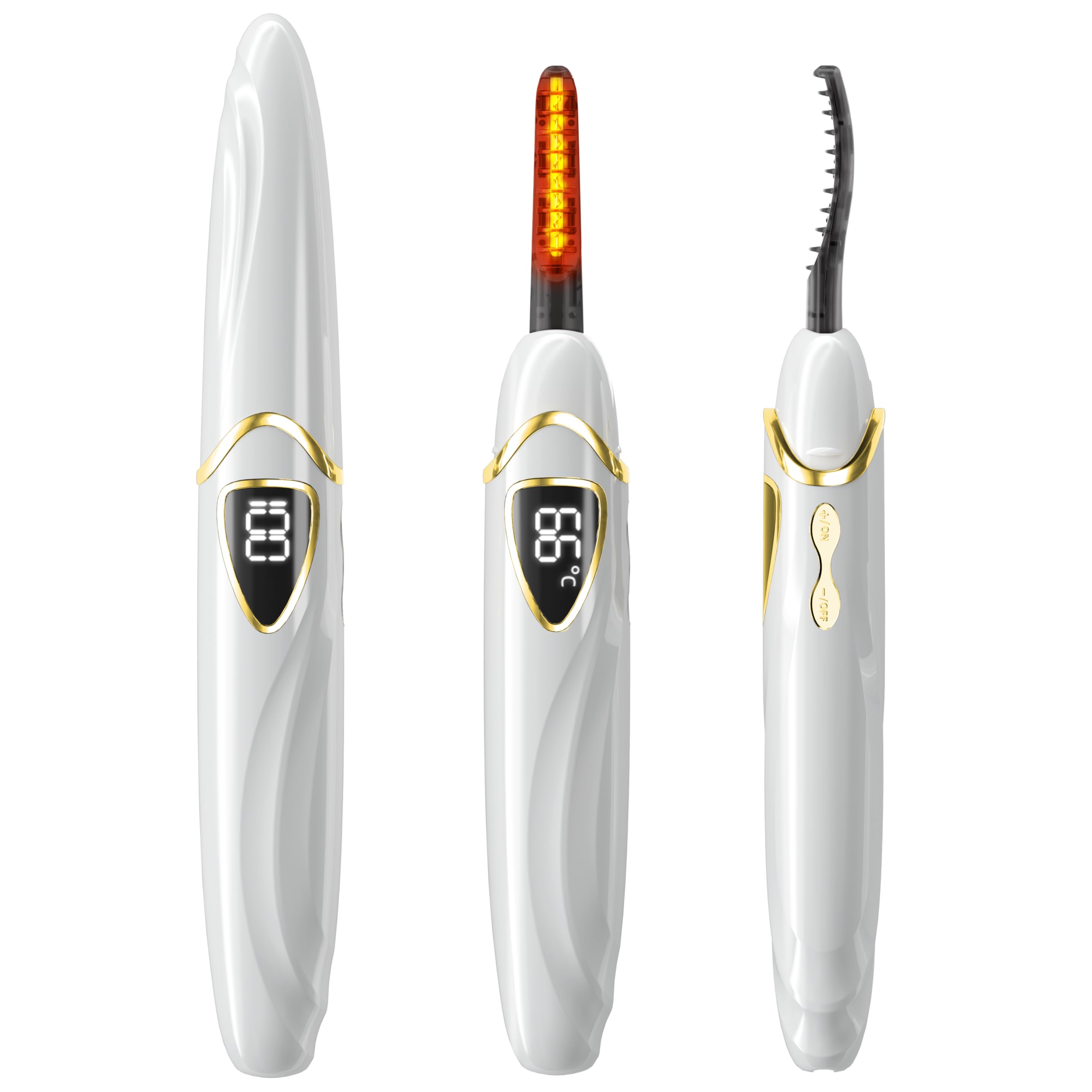 

EYECURL Электрический Завиватель Ресниц USB Точная Температура Интеллектуальный Макияж Завиватель, Перезаряжаемый, Контроль, Автоотключение, Естественный, Долговечный (шептать