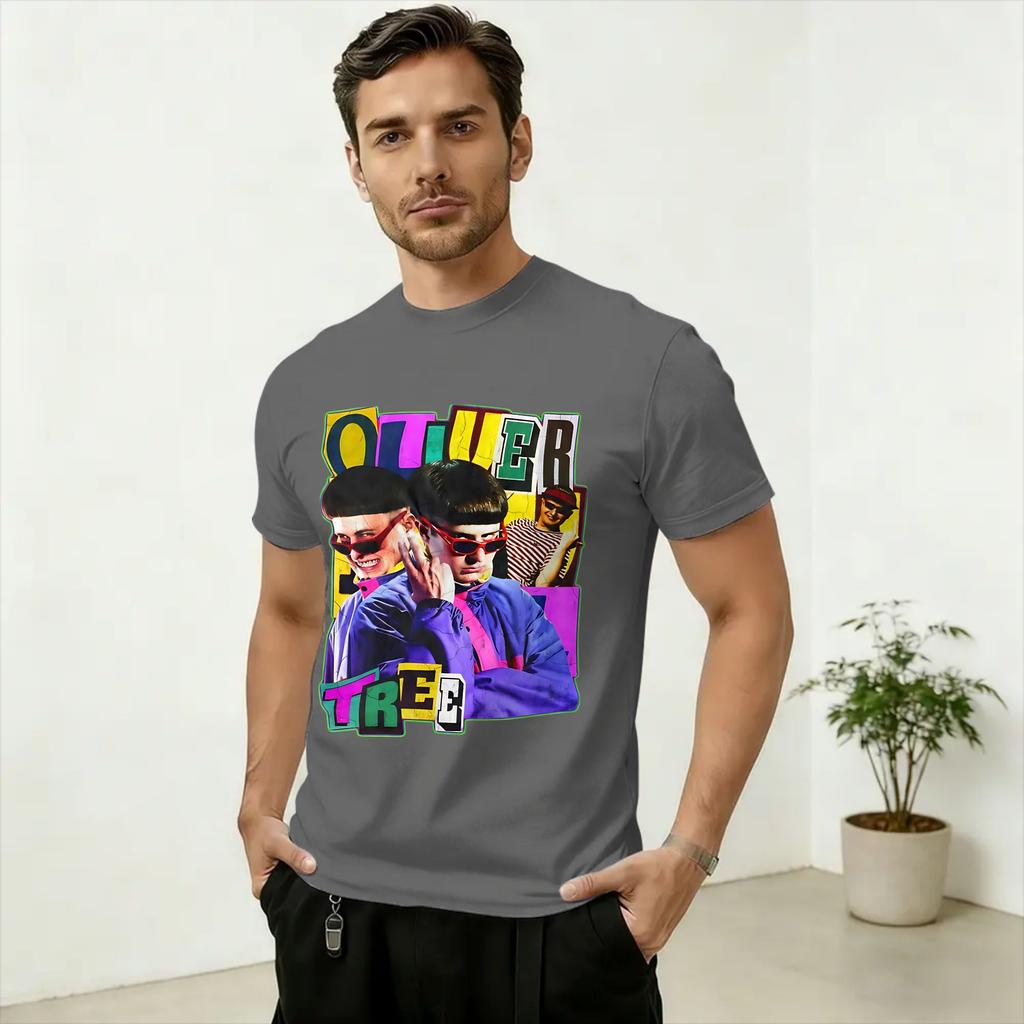 Sänger Oliver Tree 1993 bis 2026 Unisex T-Shirt Lässiges T-Shirt Kurzarm Rundhalsausschnitt T-Shirts 100% Baumwolle Große Größen Kleidung