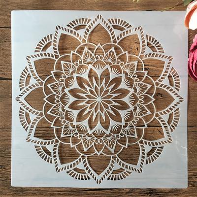 30*30cm Geometrie Mandala Layered Runde DIY Schichtung Schablonen Malerei Sammelalbum Färbung Präge Album Dekorative Vorlage