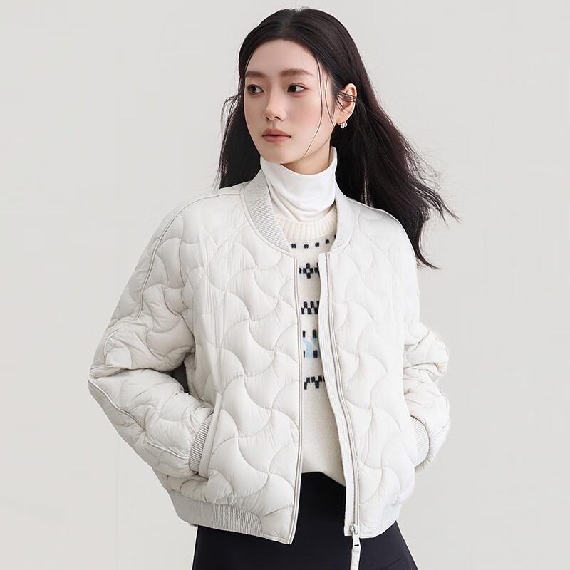 Fengmao Women's Short Lightweight Duck Down Baseball Jacket