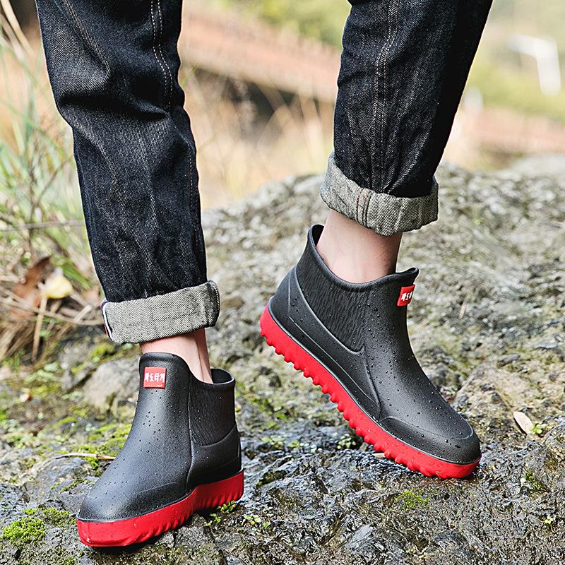 2025 Men's Waterproof Non-Slip Rubber Boots for Outdoors, Fishing, Kitchen, Work, and Construction
