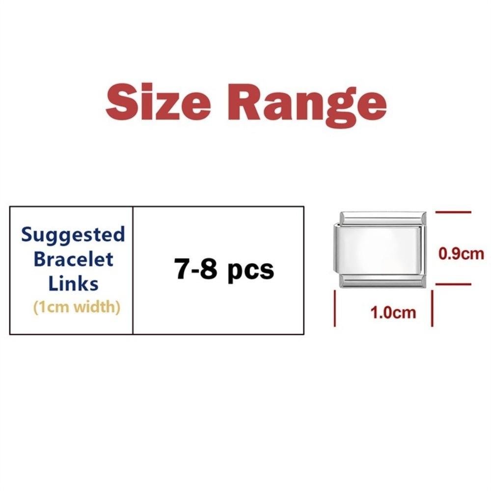 Adjustable Charm Bracelet Stainless Steel Charm Italian Links  For Gifts