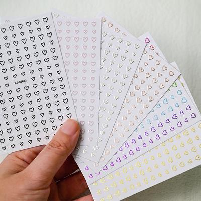 Simple Small Size Nail Art Sticker Hollow Small Love Star Light Letter Nail Sticker Adhesive Self-Adhesive Nail Art Decoration