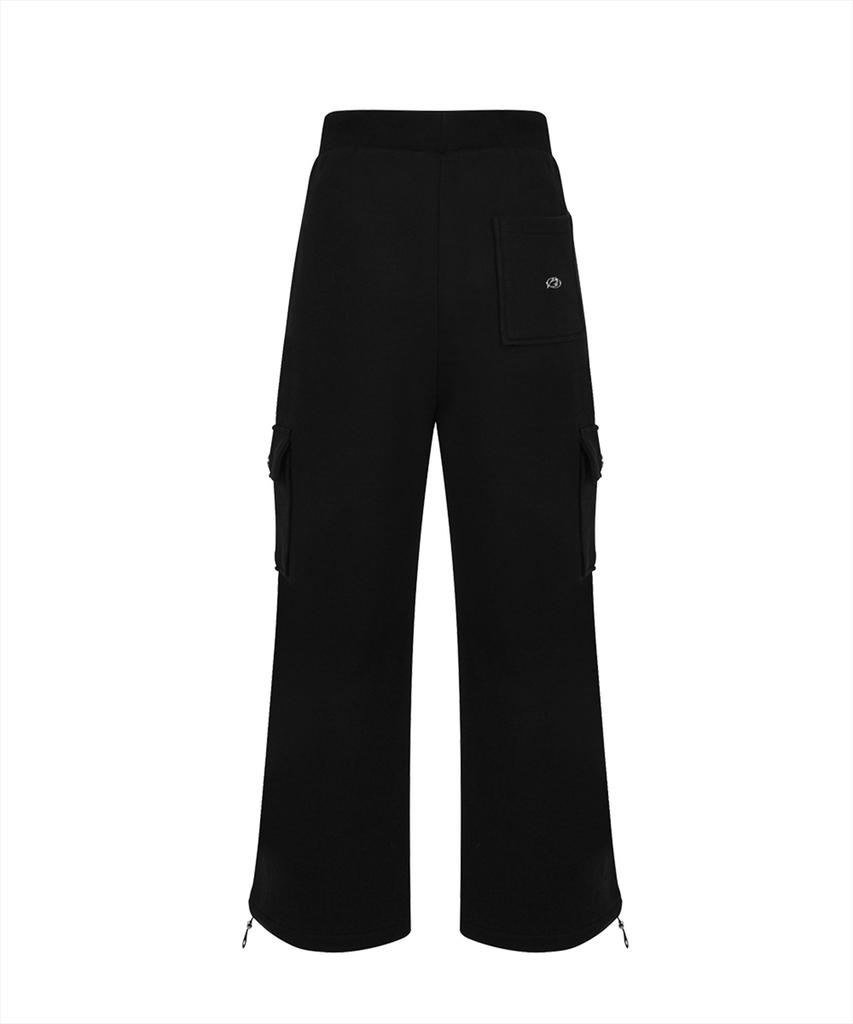 MORE THAN BLACK Logo Cargo Sweat Pants