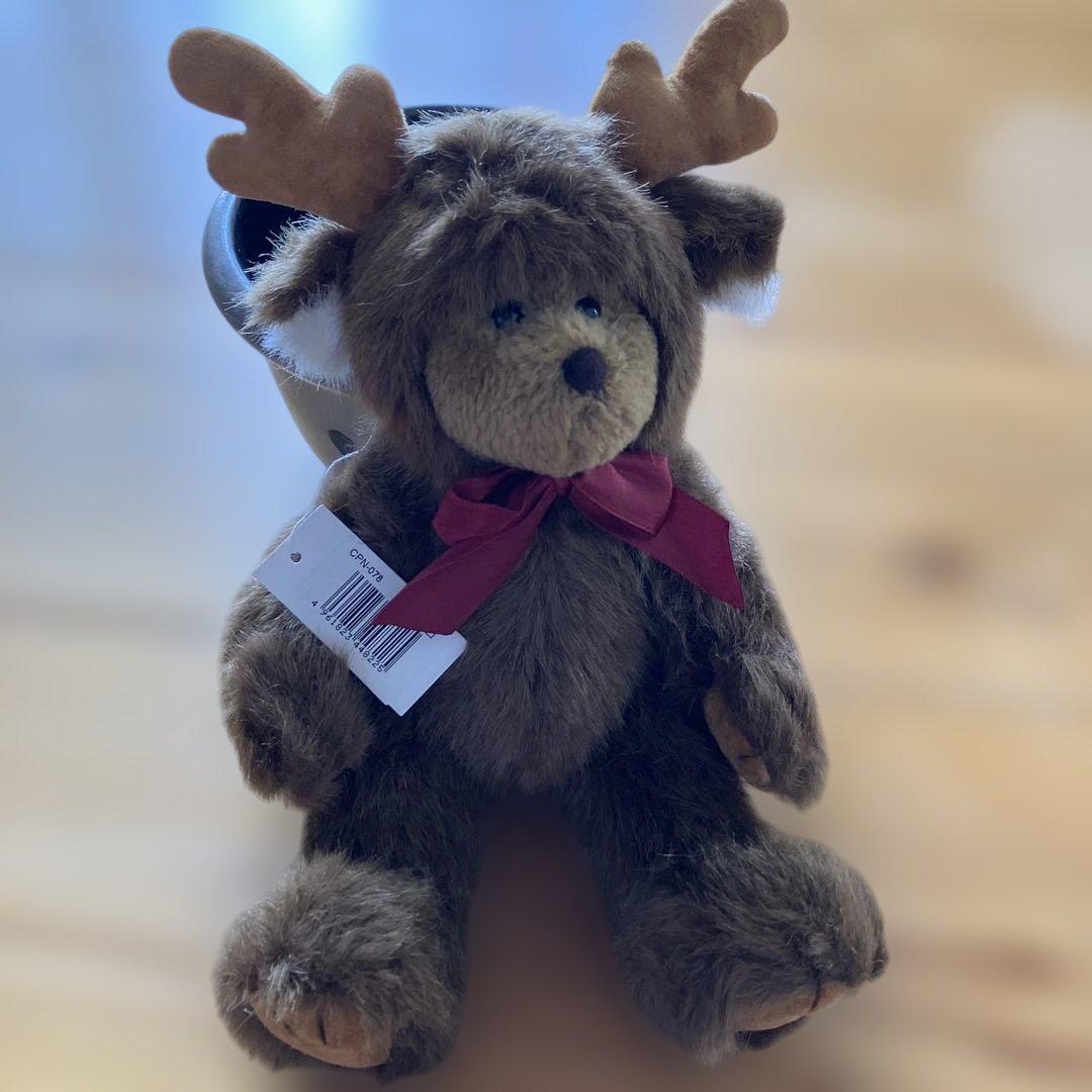 

[USED] Teddy bear (reindeer costume) 25cm