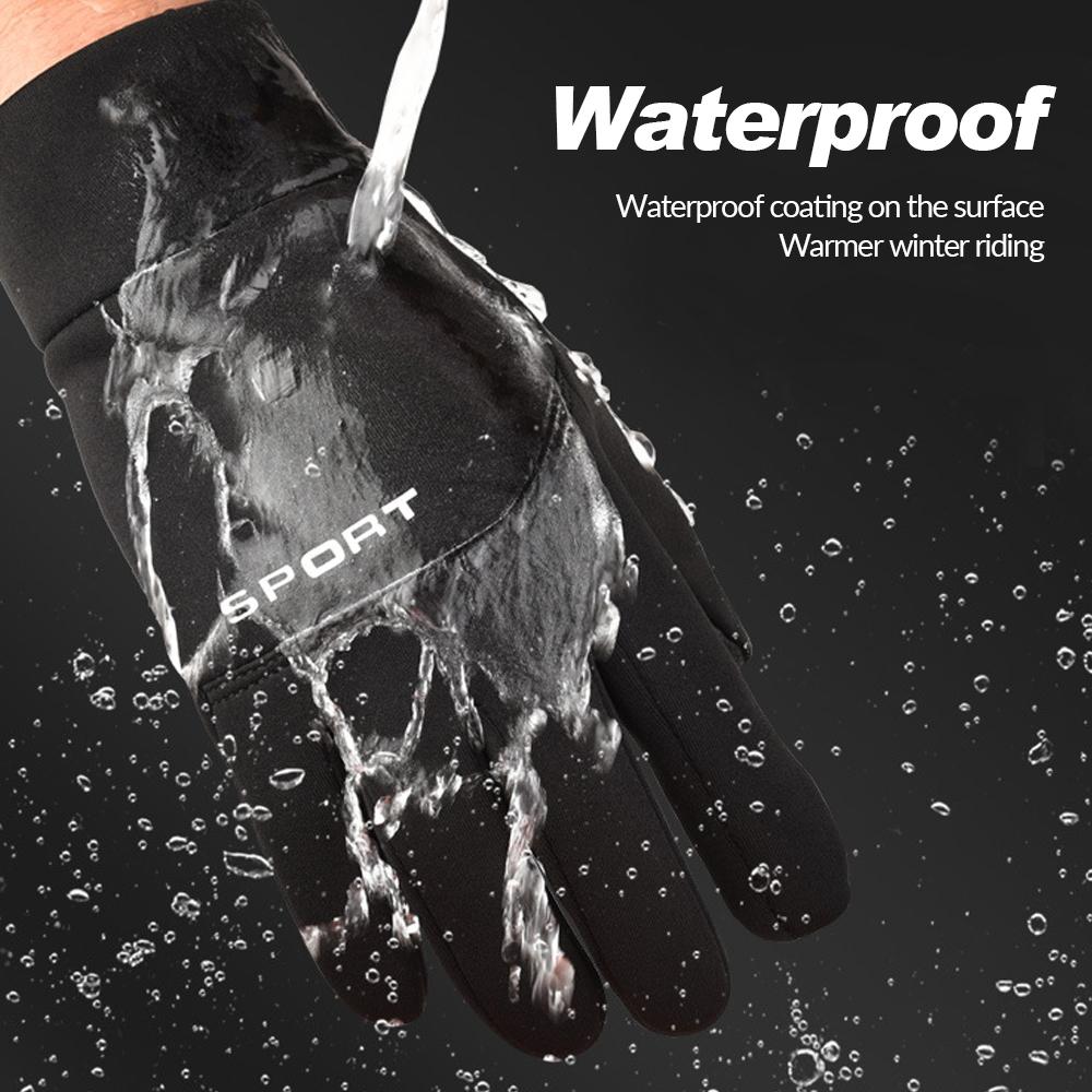 Winter Biker Cycling Gloves for Men Women Motorcycle Touchscreen Waterproof Warm Gloves Outdoor Riding  Scooter Ski Driving