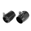 X AUTOHAUX Car Hose Finisher Clamp Car Hose Finisher Hose Connector Rubber with Screw Band Adapter Fittings 2pcs Black AN16