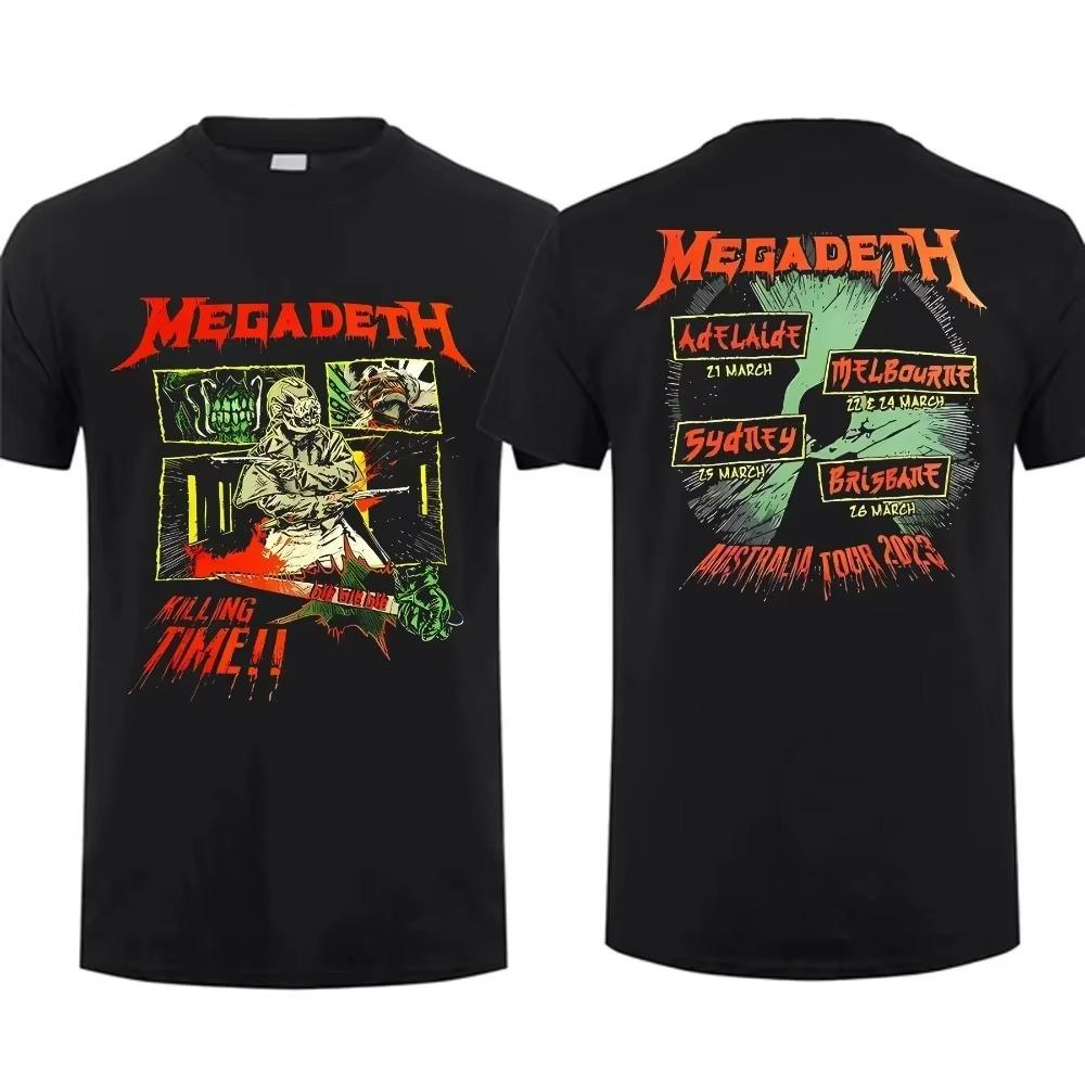 

2024 Fashion Tees Men T Shirt Oversized Breathable So What Vintage Tracklist T-Shirt Black By Megadeths Graphic Streetwear S-4XL XXXXXL чёрный