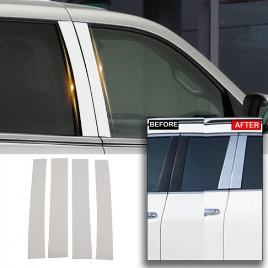 Fits 2007-2014 Cadillac Escalade/ESV/EXT SUV 4pcs Chrome Pillar Posts Door Trims