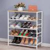 Metal Shoe Rack Multi-layer Simple Wood Shoe Cabinet Indoor Iron Shoe Rack Stable Non-wobbly Large Simple Dustproof Storage Rack