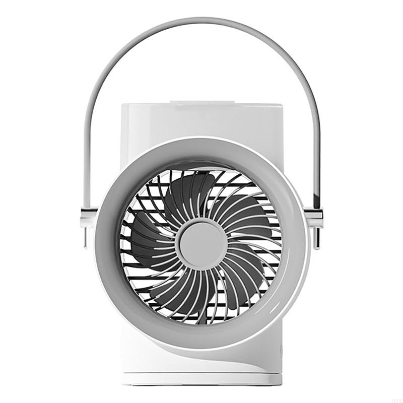 New humidifying Desktop Air Conditioning Fan USB Rechargeable Outdoor Travel Cooler Double белый