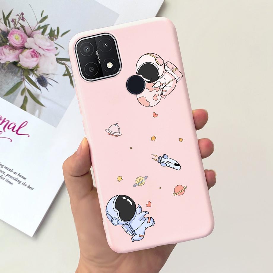 For Oppo A15 A15s Case Soft Silicone Phone Cases For OppoA15s A 15 s OppoA15 Cute Marble Moon Animals Back Cover Coque Capa Etui