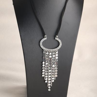 Creative Fashion Silver Tassel Long Necklace
