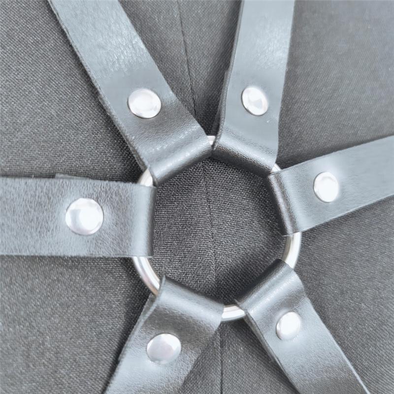 PU Leather Metal Hollow Breast Bondage Sexy Underwear Bra BDSM Slave Belt Adult Products Sex Toys for Couples