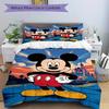 3pcs Mickey Design Disney Bedding Set, Includes Quilt Cover and Pillowcases, Suitable for All Seasons, Machine Washable, Ideal Gift for Fami