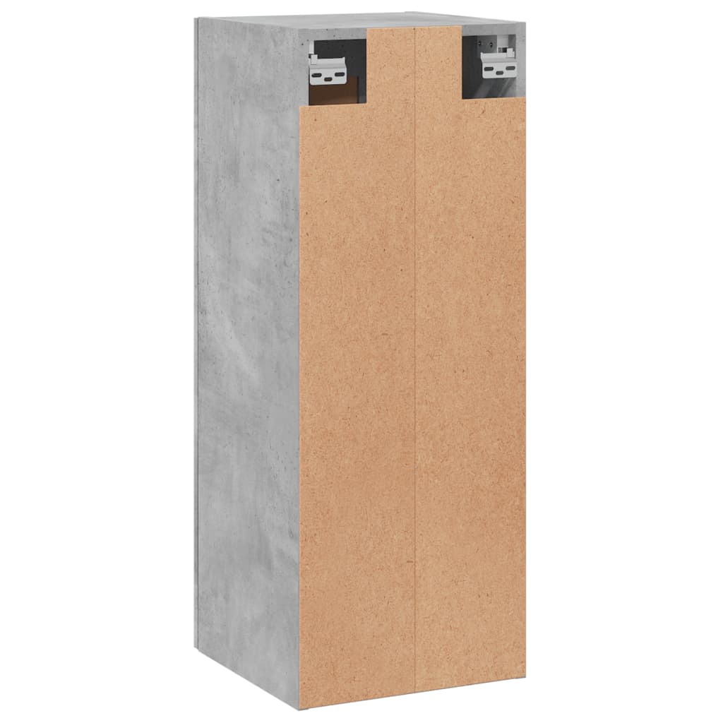 Wall Mounted Cabinet Concrete Grey 34.5 x 34 x 90 cm Particleboard