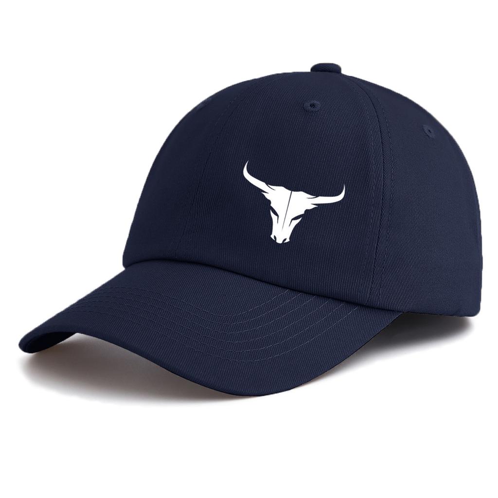 pc BULL HORN Print Baseball Cap for AdultsMinimalist Retro Style Casual Soft Adjustable Dad HatPerfect As Gift