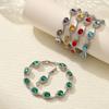 Zircon 6-character high-end jewelry niche women's luxury multi-color women's bracelet