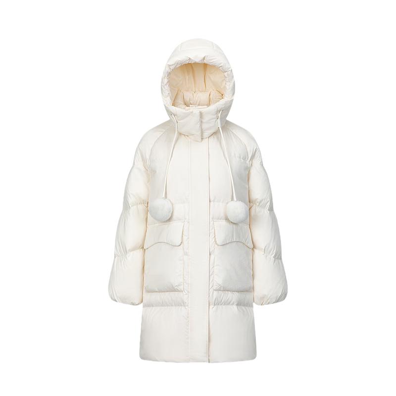 Women's Mid-Length Hooded Down Jacket