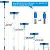 1pcs 2-in-1 High-Rise Window Cleaner Reusable Squeegee & Extendable Pole for Glass Scrubbing Stainless Steel Edge