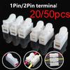 20/50Pcs No Solding Quick 1P 2P Cable Wire Connector No Screw Terminal Block Spring Clamp