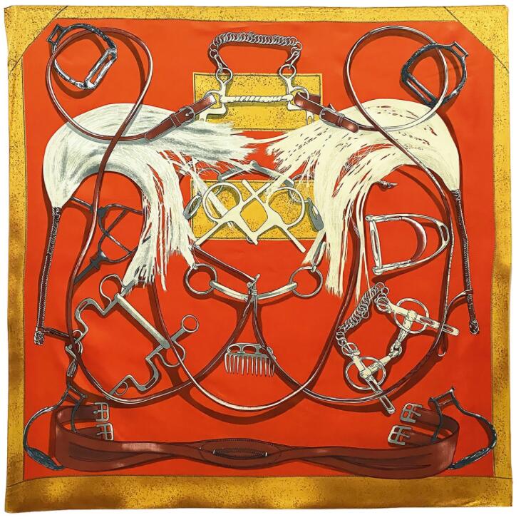 Silk Scarf Women Large Shawls Stoles Cashew Print Square Scarves Echarpes Foulards Femme Wrap Bandanas 130*130CM