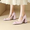 Women Shoes New Bow Design Mary Janes High Heels For Women Work Shoes Shoes For Women Chunky Heels