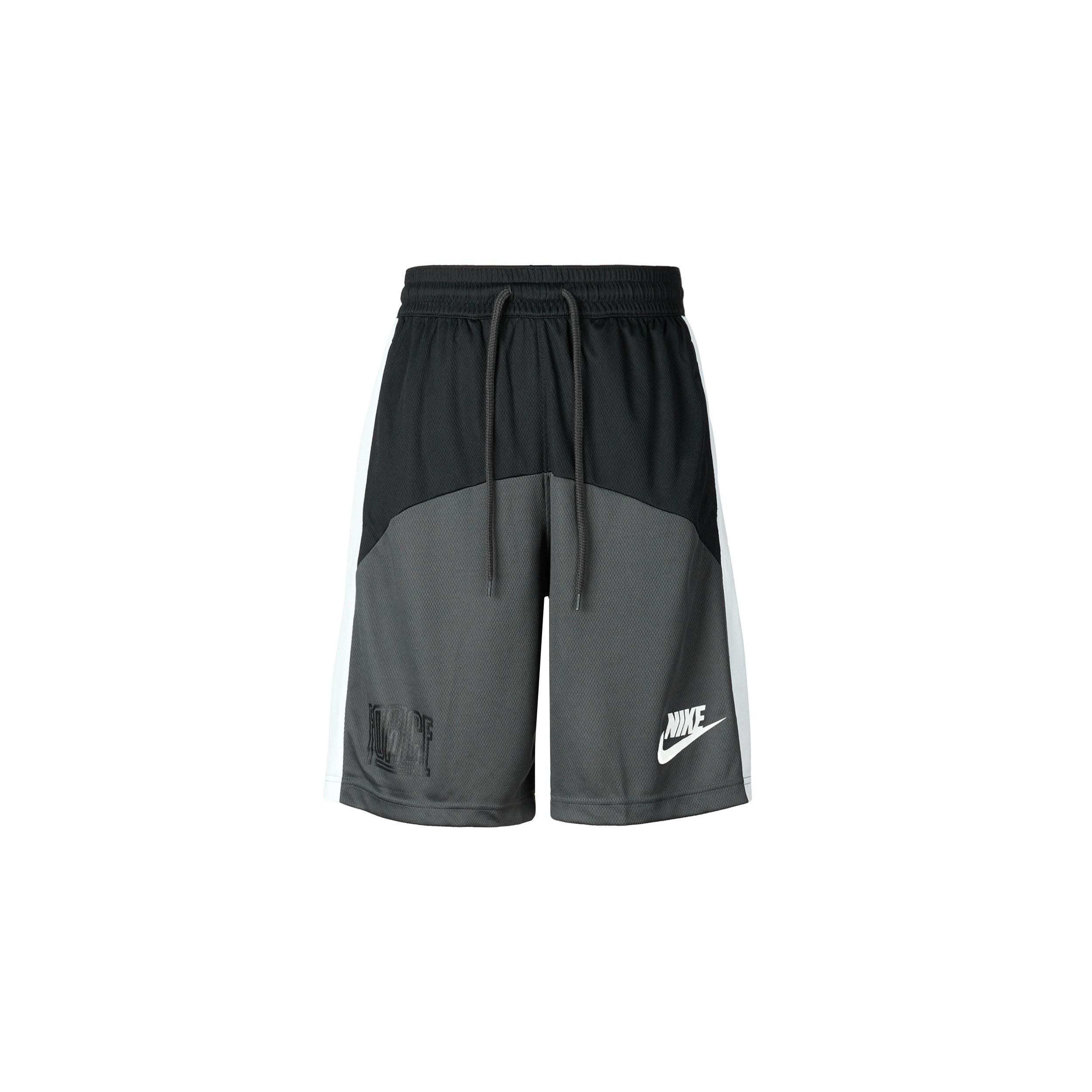 Men s Nike Colorblock Logo Straight Shorts Black Gray DQ5827-010 M