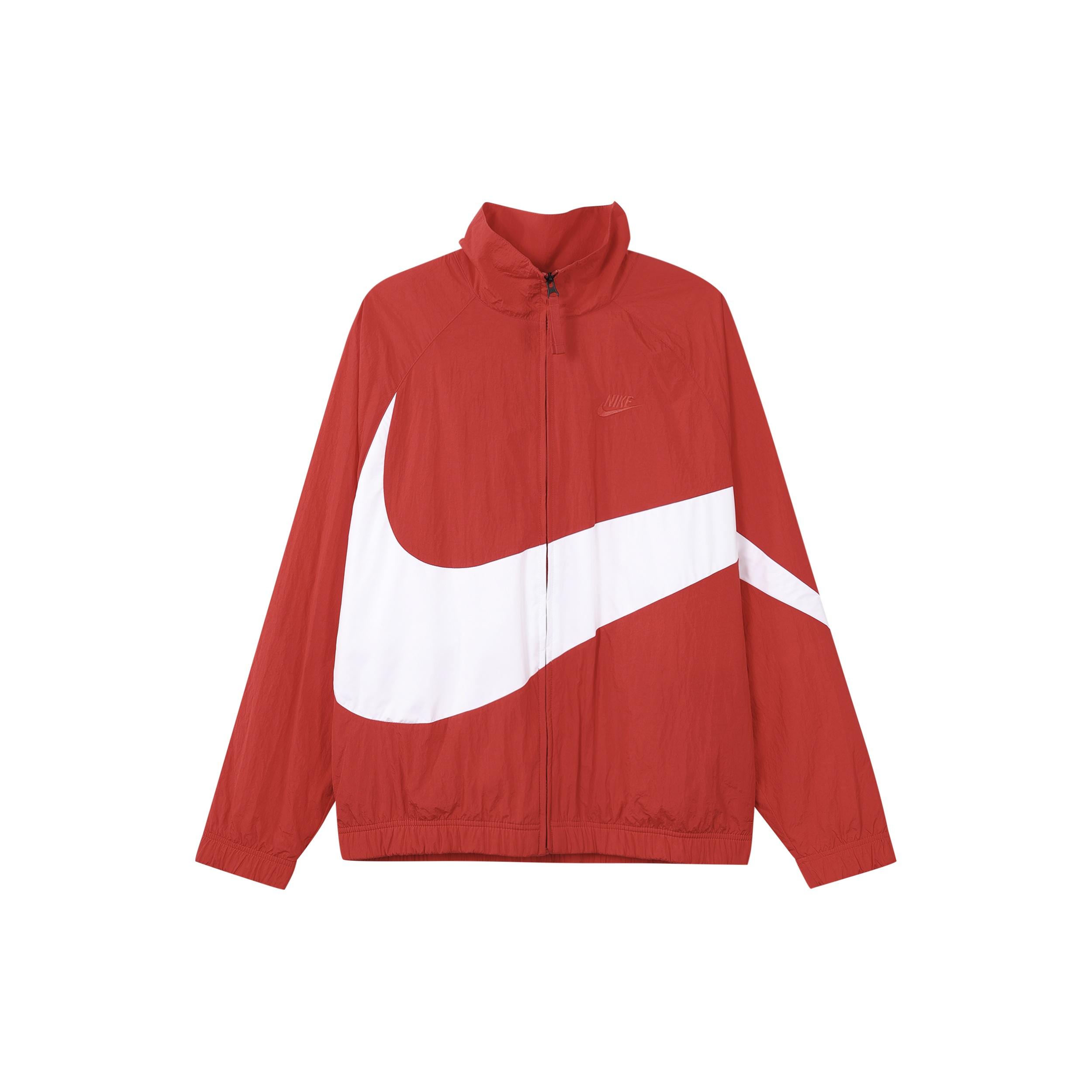 Nike Big Swoosh Sportswear Woven Jacket Men s Red AR3133-658 L