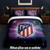 Zestaw pościeli z motywem Atletico Madryt 1 poszewka na kołdrę + 2 poszewki na poduszki Miękka oddychająca pościel domowa