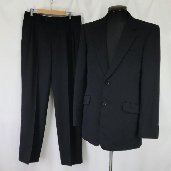 

Б/У/JUN MEN Однотонный костюм в ультратонкую полоску, мужской L, черный, Япония