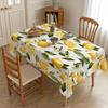 Summer Fresh Lemon Tablecloths Waterproof Rectangle Tablecloth Reusable Lemon  Printed Pattern Table Cover for Holiday Party