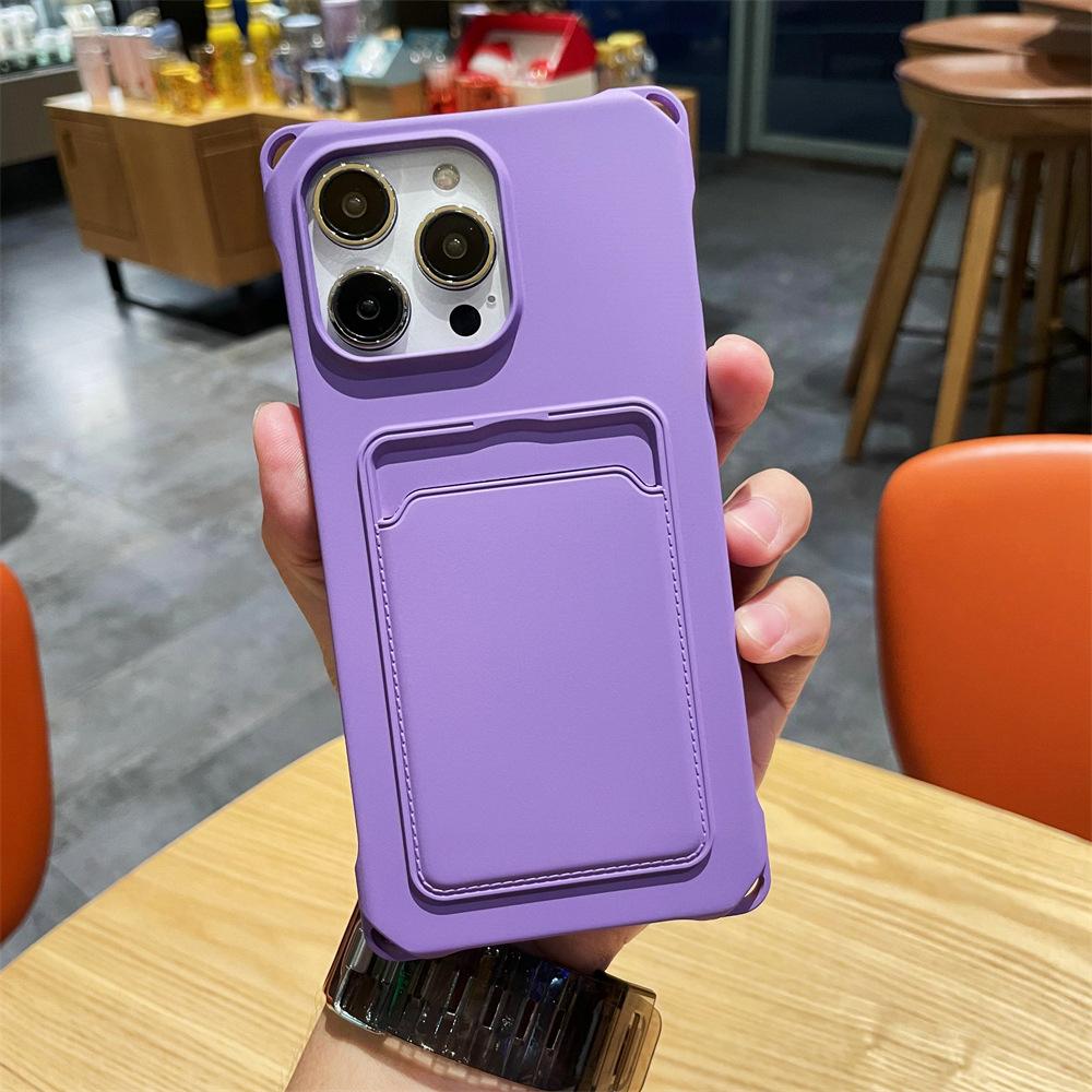 X Four Corners Anti-drop Card Mobile Phone Case Apple 17PROMAX Anti-drop Mobile Phone Case Silicone Card Case 13PRO Suitable