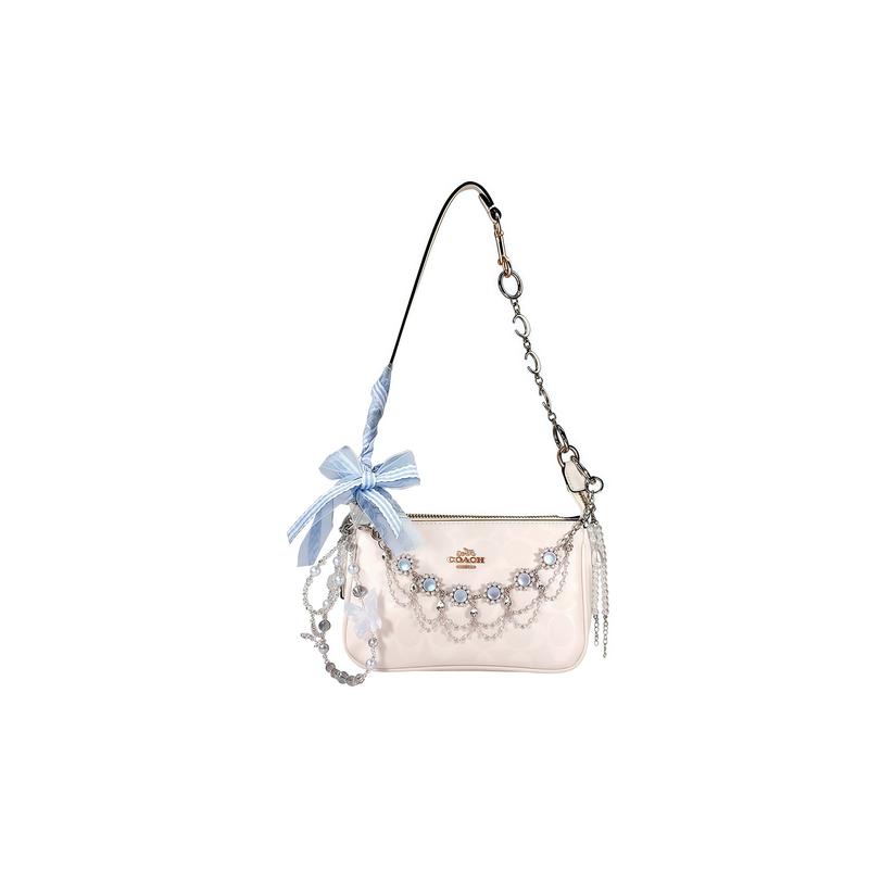

COACH shoulder bag [Customized bag] Nolita19 blue butterfly star diamond, ice blue bow ribbon, cat eye sparkling diamond Blue Butterfly Star Diamond синій