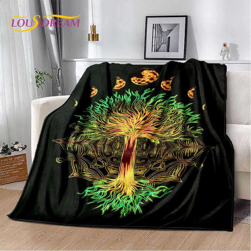 Nature Tree of Life Nordic Mythology Yggdrasil Soft Throw Blanket for Home Bedroom Bed Sofa Picnic Travel Office Gift Cover Kids
