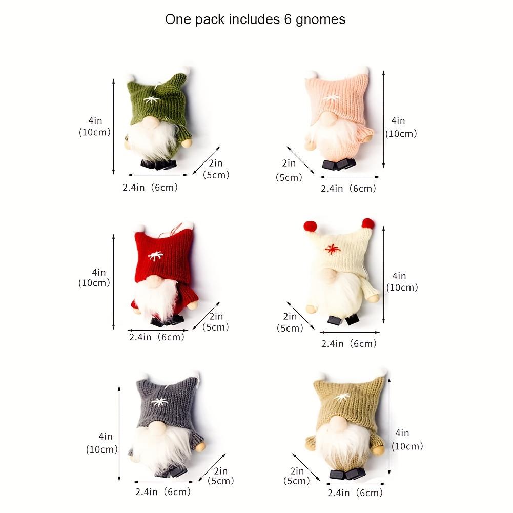 

6 Pack of Festive Gnome Ornaments: Scandinavian Christmas Decorations for Your Tree 6 Pack