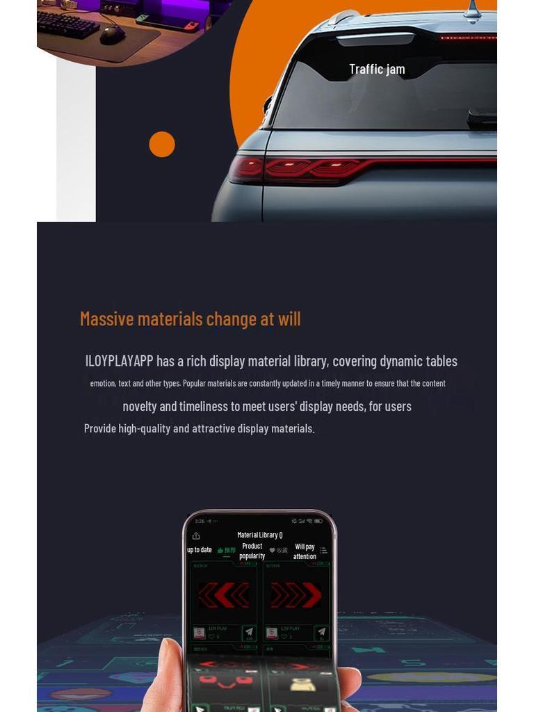 Cross-Border LED Car Display: Bluetooth-Controlled Devil Eye Soft Screen