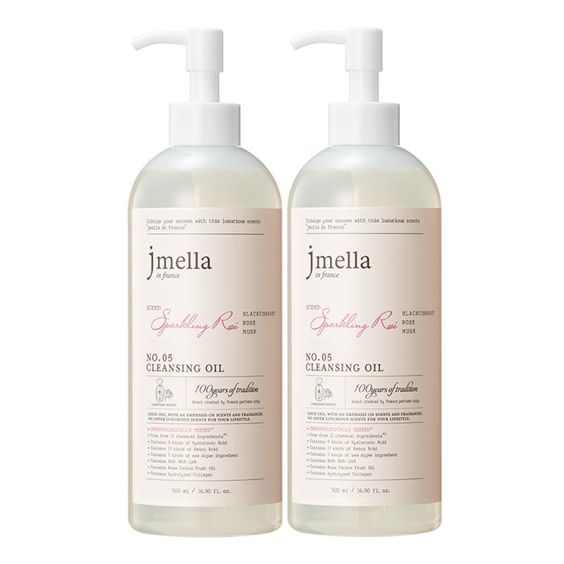 J.Mela In France Sparkling Rosé Cleansing Oil, 500ml, 2 Pcs