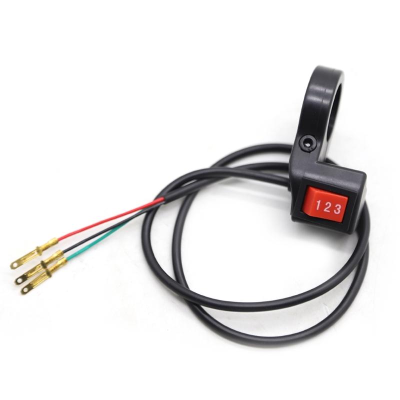 1 Pc Wearproof Handlebar Toggle Switch with 3 Speed Module 22mm 7/8in Handlebar Control Switch for Motorcycle Bicycle