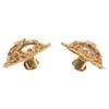 CHANEL 2 9 Vintage CC Logos Faux Baroque Pearl Lava Earring goldUsed