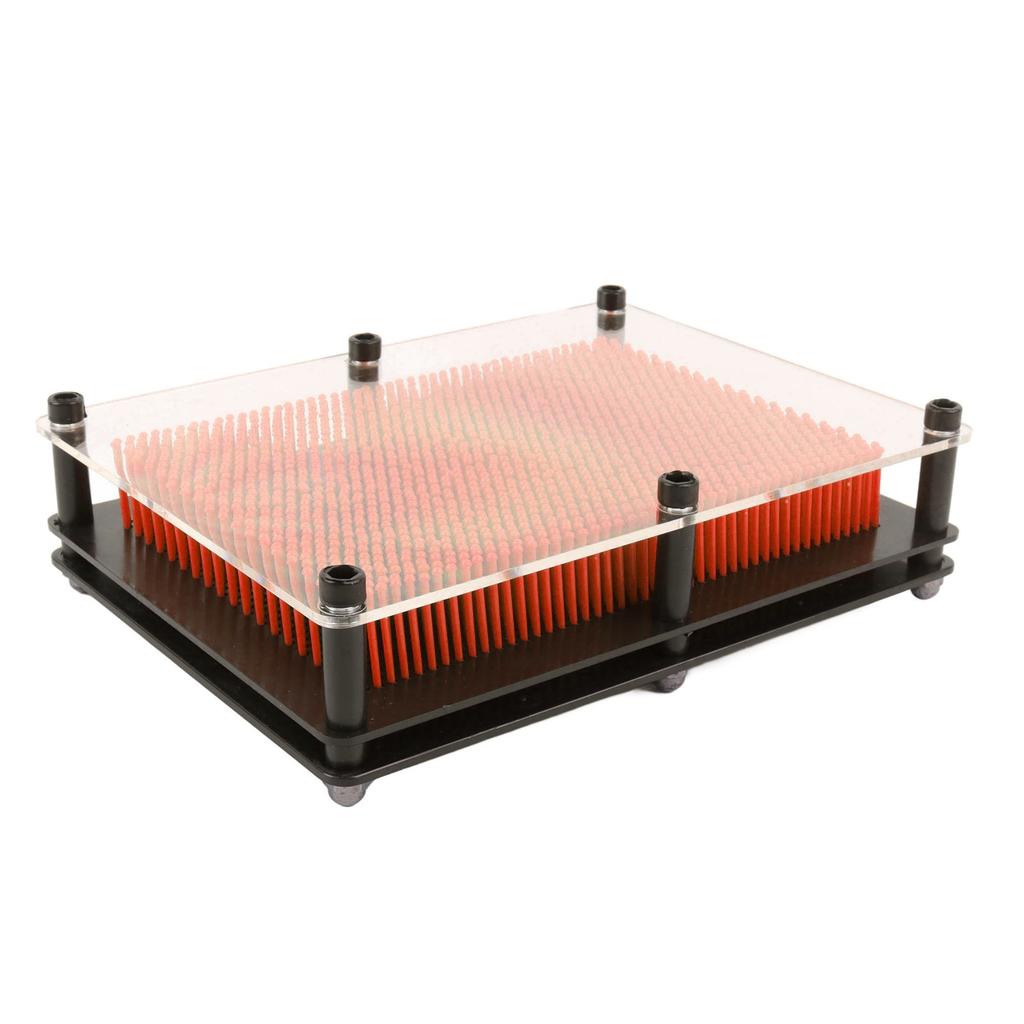 3D Pin Art Board Toy Rectangle Shaped Improve Imagination Handprint Pin Mold for Kids Red L