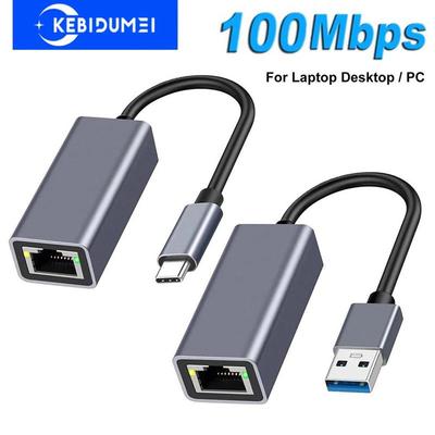 USB-Ethernet-Adapter Typ C USB zu RJ45 Lan-Port 100 Mbps Netzwerkkarte für PC Laptop Plug and Play