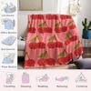 Cheery Cherry Duo Flannel Blanket Warm Soft Halloween Christmas Couch Warm Cozy Decorative Decor Gift for All Season