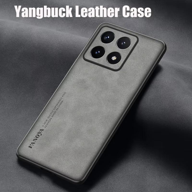 Mi14t 14tpro Sheepskin Leather Case For Xiaomi Mi 14t Pro 5g Business Retro Protect Back Cover On 14 T Xiaomi14t Shell