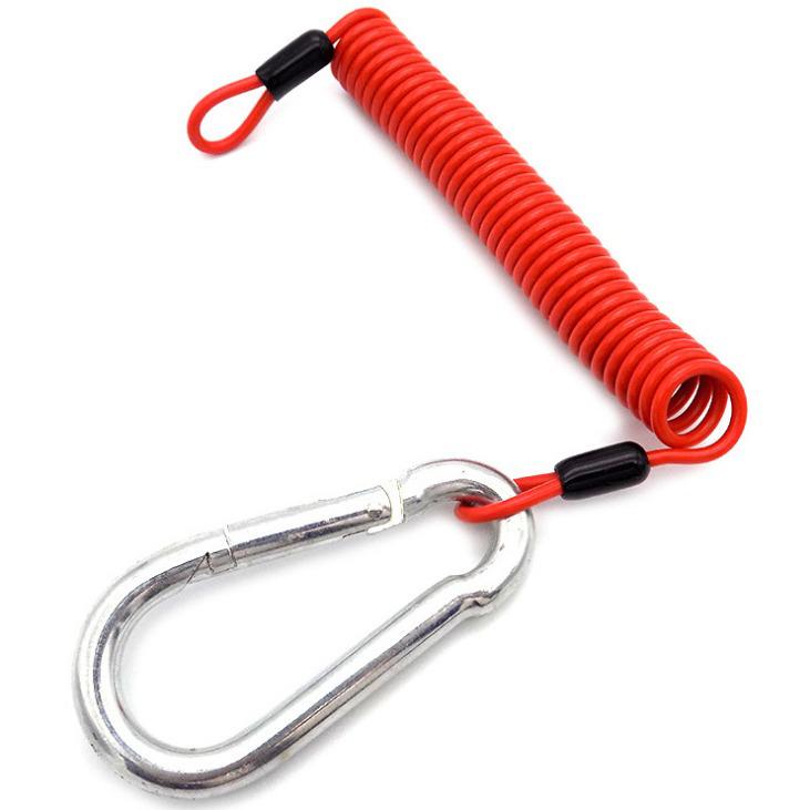 6' RV Trailer Brake Cable with Pin & Stainless Steel Spring Towing Coil Wire Safety Cable