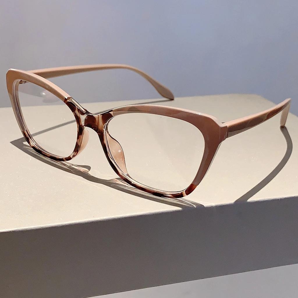 Vintage Cat Eye Women Eyeglasses Simple Multicolor Rim Blue Light Blocking Spectacles New Trendy Ins Brand Design Eyewear