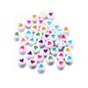1680pcs 7mm Acrylic Flat Round Letter Beads with Elastic Cord Jewelry Scissors Kits for Bracelet Necklace DIY Jewelry Making