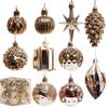 Irregular Shape Christmas Tree Ornaments, Set of 12 Balls for Festive Decor