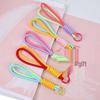 Color-Block Phone Lanyard & Keychain - Universal Short Case Lanyard, Creative Car Key Ring, Loop Pendant.