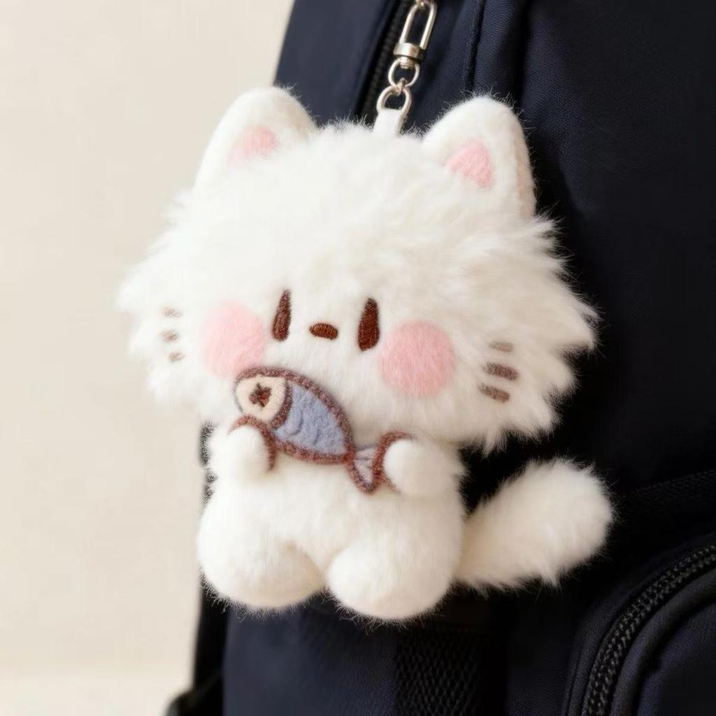Cute Plush Cartoon Keychain Soft Stuffed Animal Doll Bag Charm Pendant Backpack Decoration Accessory For Students